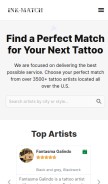 How ink-match.com looks like on a mobile device such as an iPhone.