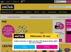 How inkclub.com looks like on a tablet such as an iPad.