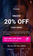How inkedshop.com looks like on a mobile device such as an iPhone.