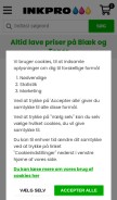How inkpro.dk looks like on a mobile device such as an iPhone.
