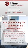 How inlinecomputer.com looks like on a mobile device such as an iPhone.