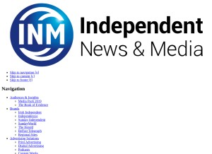 How inm.ie looks like on a tablet such as an iPad.