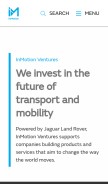 How inmotionventures.com looks like on a mobile device such as an iPhone.