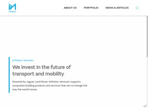 How inmotionventures.com looks like on a tablet such as an iPad.
