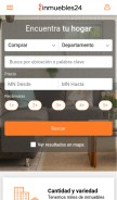 How inmuebles24.com looks like on a mobile device such as an iPhone.