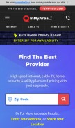 How inmyarea.com looks like on a mobile device such as an iPhone.