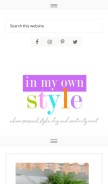 How inmyownstyle.com looks like on a mobile device such as an iPhone.