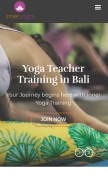 How inneryogatraining.com looks like on a mobile device such as an iPhone.
