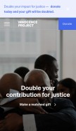 How innocenceproject.org looks like on a mobile device such as an iPhone.