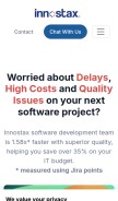 How innostax.com looks like on a mobile device such as an iPhone.