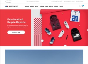 How innovasport.com looks like on a tablet such as an iPad.