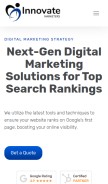 How innovatemarketers.com looks like on a mobile device such as an iPhone.