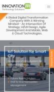 How innovationm.com looks like on a mobile device such as an iPhone.