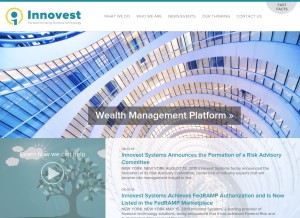 How innovestsystems.com looks like on a tablet such as an iPad.