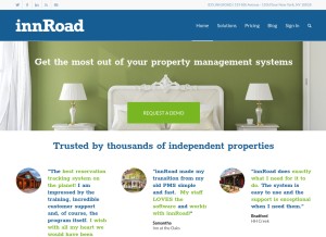 How innroad.com looks like on a tablet such as an iPad.