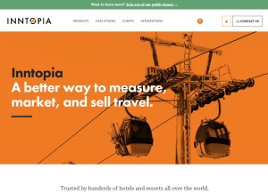 How inntopia.com looks like on a tablet such as an iPad.