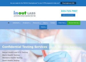 How inoutlabs.com looks like on a tablet such as an iPad.