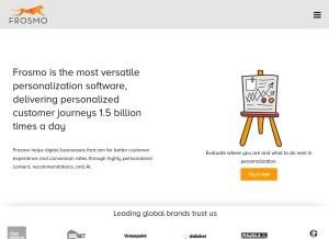 How inpref.com looks like on a tablet such as an iPad.