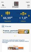 How insee.fr looks like on a mobile device such as an iPhone.