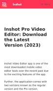 How inshot.vip looks like on a mobile device such as an iPhone.