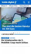 How inside-digital.de looks like on a mobile device such as an iPhone.