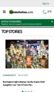 How insidehalton.com looks like on a mobile device such as an iPhone.