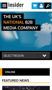 How insidermedia.com looks like on a mobile device such as an iPhone.