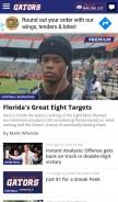 How insidethegators.com looks like on a mobile device such as an iPhone.