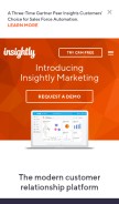 How insightly.com looks like on a mobile device such as an iPhone.