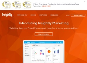 How insightly.com looks like on a tablet such as an iPad.