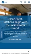 How insinkerator.com looks like on a mobile device such as an iPhone.