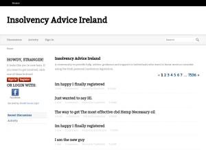 How insolvencyadvice.ie looks like on a tablet such as an iPad.