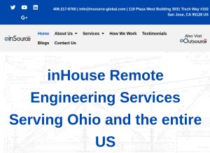 How insource-global.com looks like on a tablet such as an iPad.