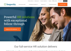 How insperity.com looks like on a tablet such as an iPad.
