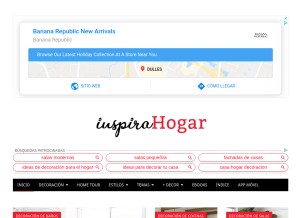 How inspirahogar.com looks like on a tablet such as an iPad.