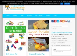 How inspirationlaboratories.com looks like on a tablet such as an iPad.