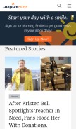 How inspiremore.com looks like on a mobile device such as an iPhone.