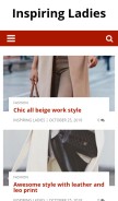 How inspiringladies.net looks like on a mobile device such as an iPhone.