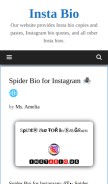 How instabio.us looks like on a mobile device such as an iPhone.