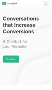 How instabot.io looks like on a mobile device such as an iPhone.