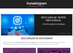 How instadotgram.com looks like on a tablet such as an iPad.