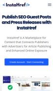 How instahref.com looks like on a mobile device such as an iPhone.