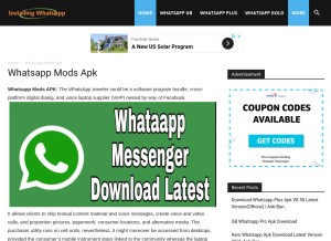 How installingwhatsapp.com looks like on a tablet such as an iPad.