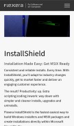 How installshield.com looks like on a mobile device such as an iPhone.