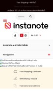 How instanote.in looks like on a mobile device such as an iPhone.