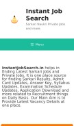 How instantjobsearch.in looks like on a mobile device such as an iPhone.