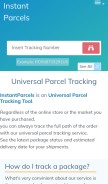 How instantparcels.com looks like on a mobile device such as an iPhone.