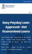 How instantpaydaynv.com looks like on a mobile device such as an iPhone.