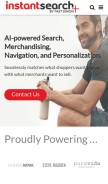 How instantsearchplus.com looks like on a mobile device such as an iPhone.