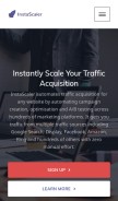 How instascaler.com looks like on a mobile device such as an iPhone.
